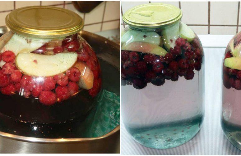 Компот з малини і яблук на зиму