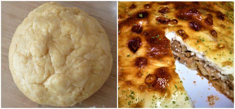 Пиріг з куркою і грибами