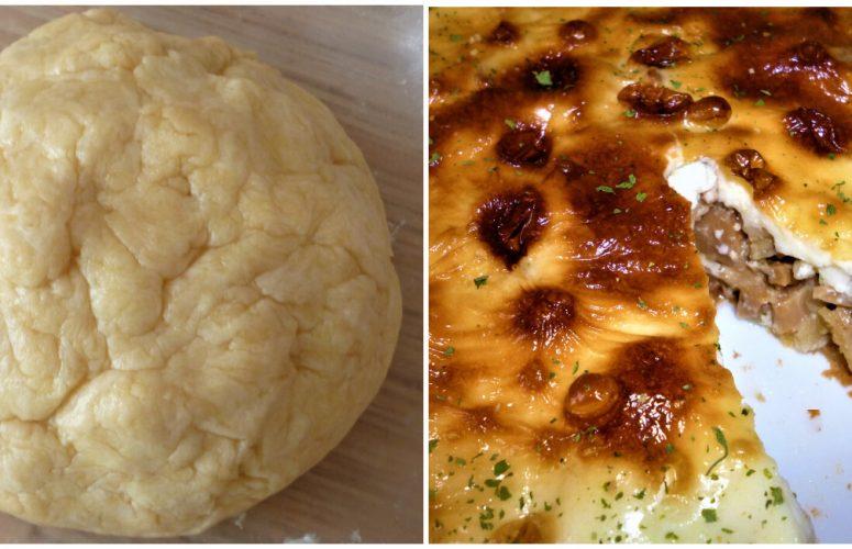 Пиріг з куркою і грибами