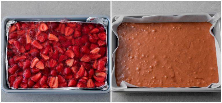 Шоколадний торт з полуницею