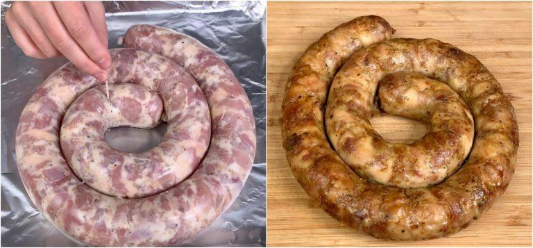 рецепт домашньої ковбаси в духовці