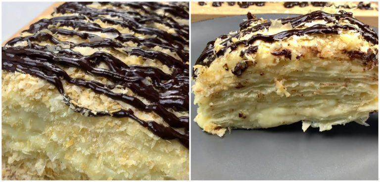 Торт наполеон з листкового тіста