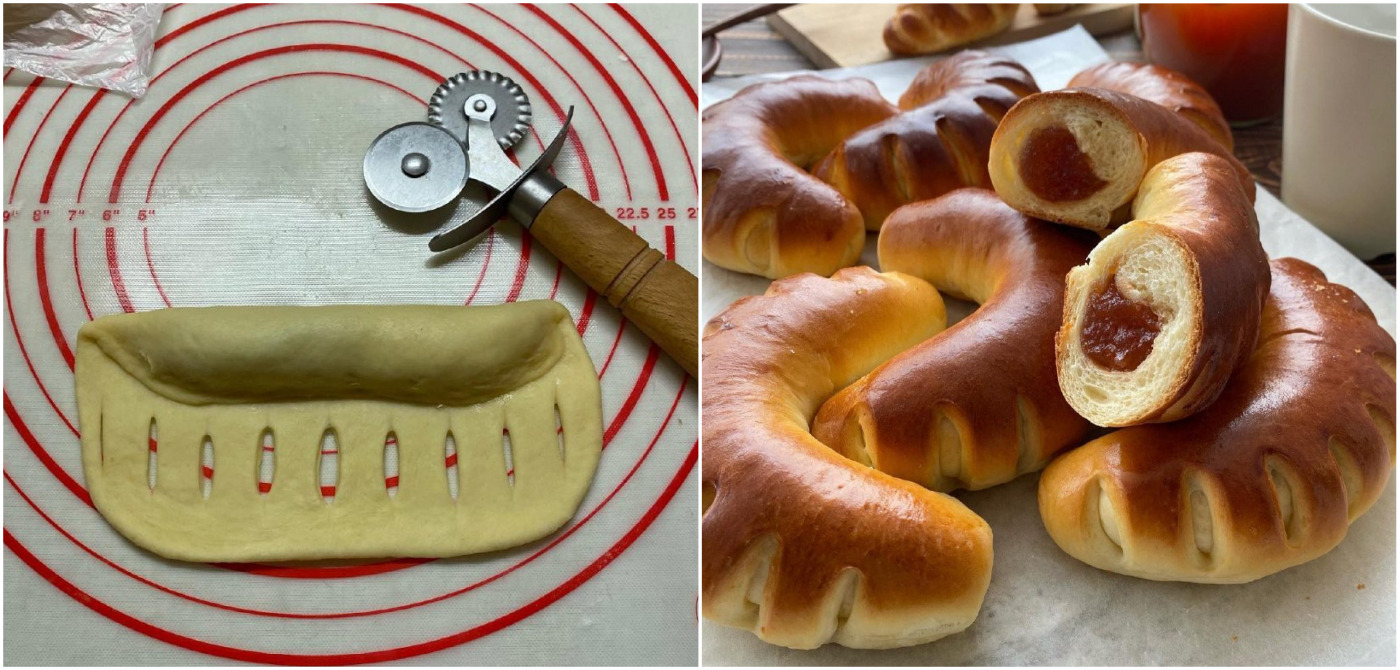 Найсмачніші рогалики з яблучним повидлом – пухові, здобні, м’якенькі. Зберігайте рецептик!