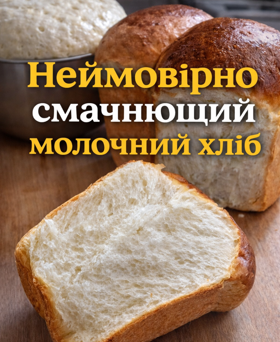 Неймовірно смачнющий молочний хліб – рецепт з пекарні, мої його обожнюють