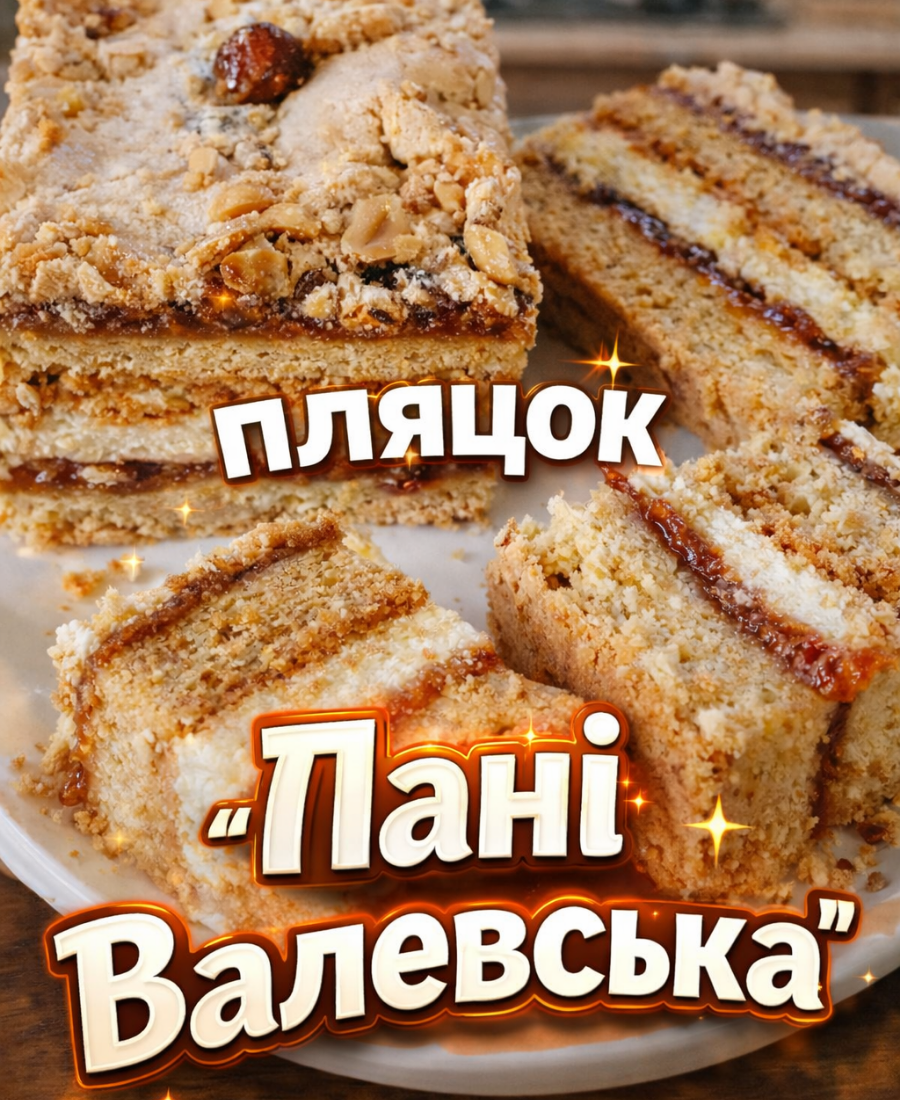 Знаменитий пляцок "Пані Валевська" - рецептик від Української господині
