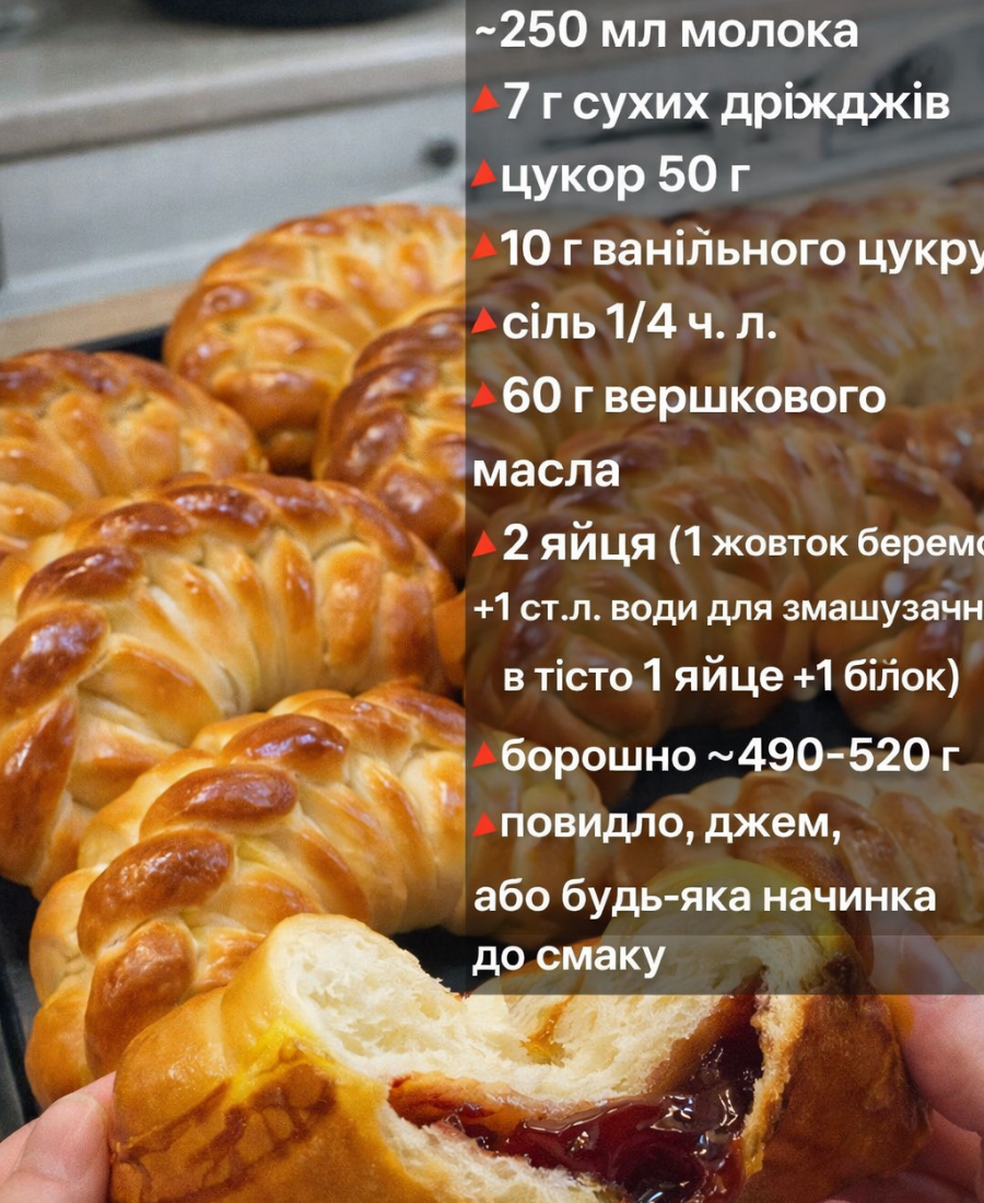 Не просто булочки, а справжня краса! Пишні та дуже смачні плетені булочки з повидлом – ділюсь покроковим приготуванням з фото, як створити цю смакоту