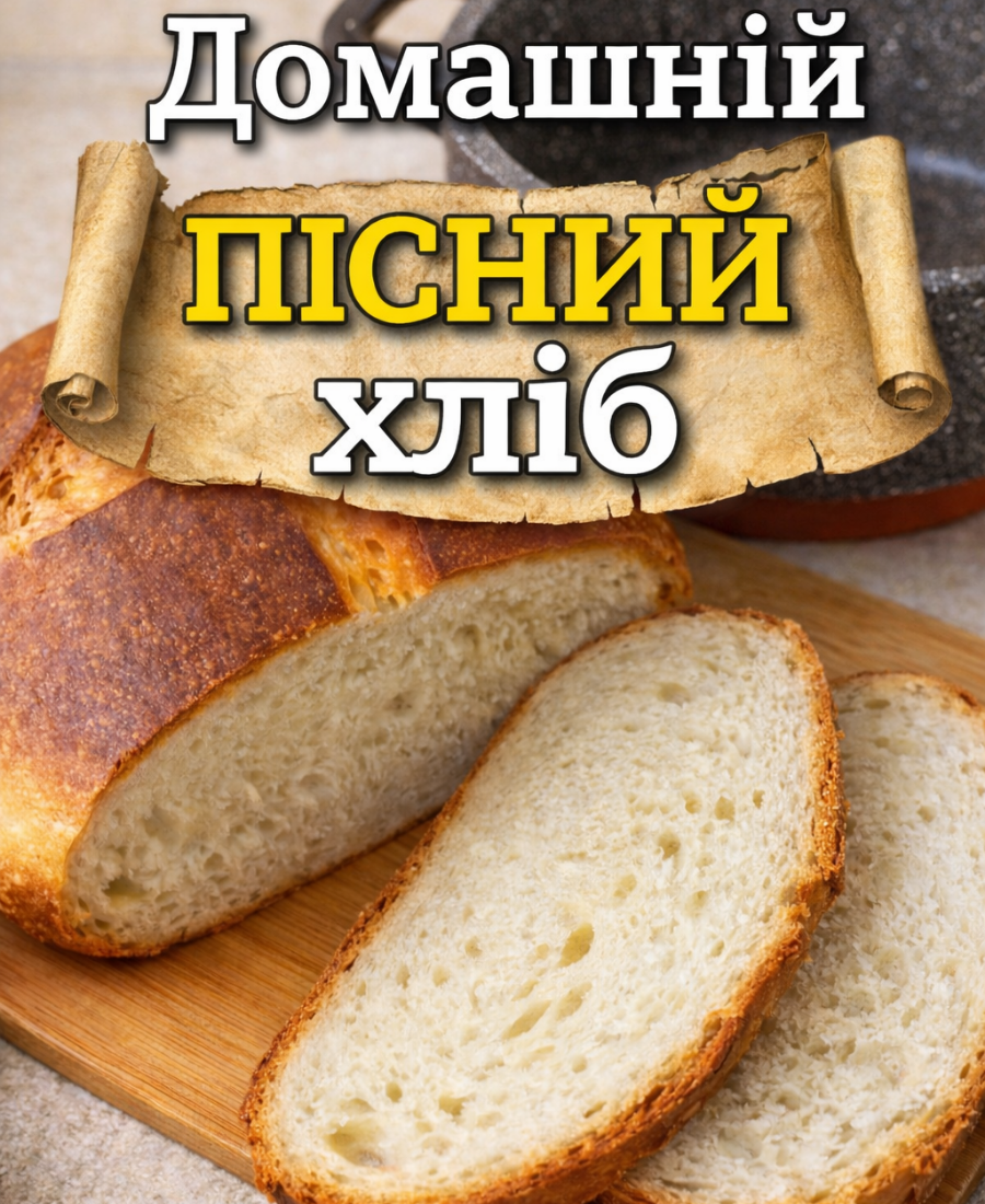 Домашній білий хліб – ділюсь простим, ПІСНИМ рецептом від моєї бабусі. Тісто універсальне, печу з нього не тільки хліб