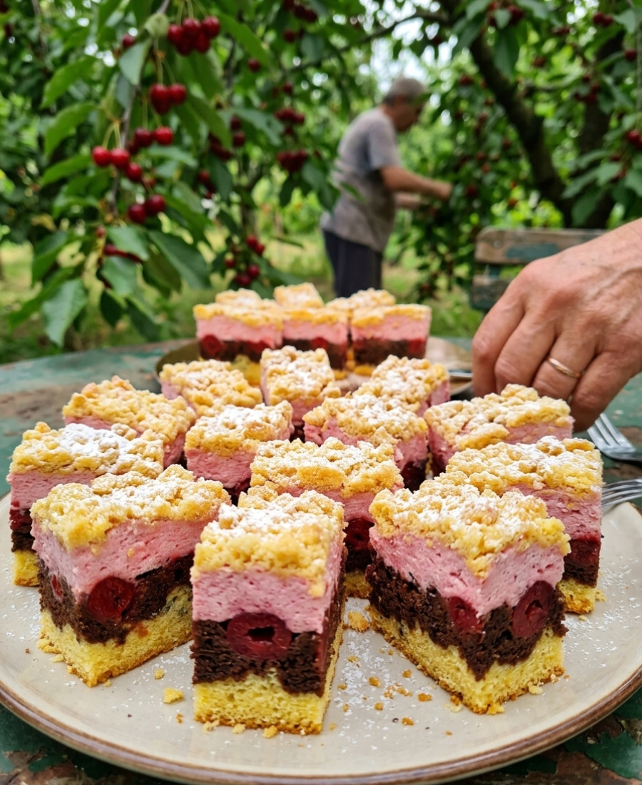Тертий пляцок з вишнями – неймовірно смачна і красива випічка від української господині