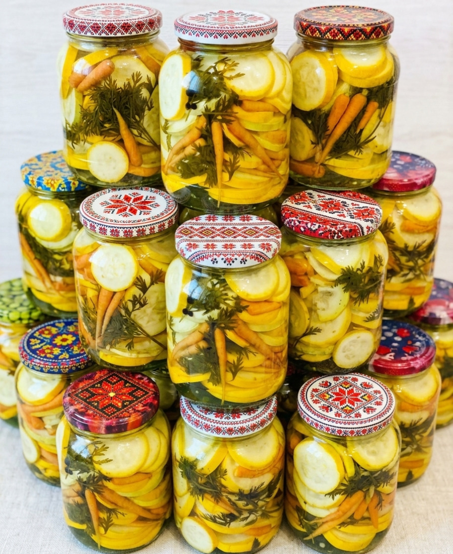 Мариновані кабачки з “прорідженою” морквою із бадиллям на зиму: шикарний рецепт, обов’язково спробуйте