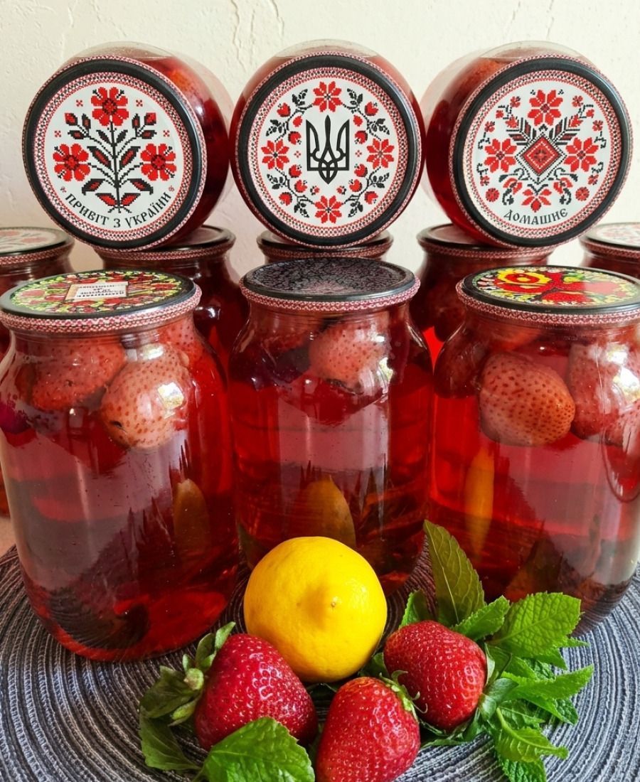 Полуничний мохіто на зиму 🍓🍋. Смачний компот з лимоном і м’ятою 🌿