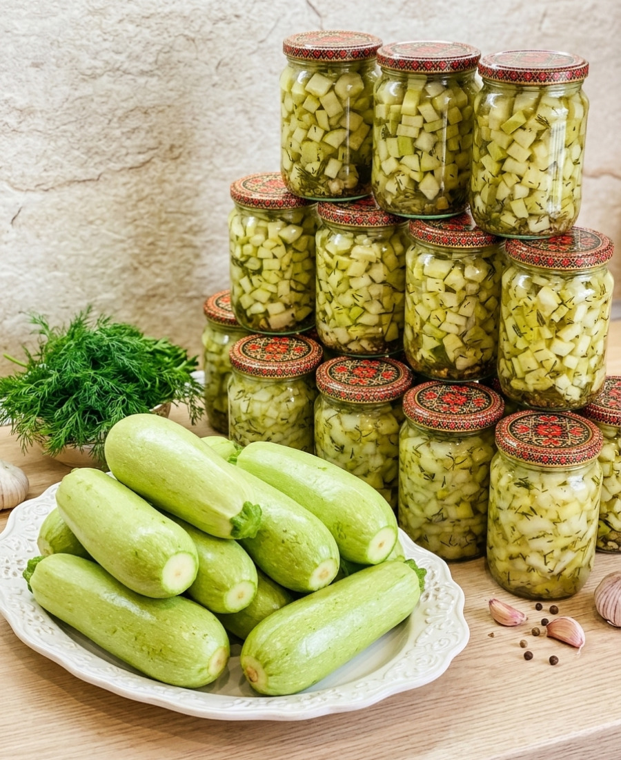 Мариновані кабачки, на смак як білі гриби. Це просто і дуже смачно